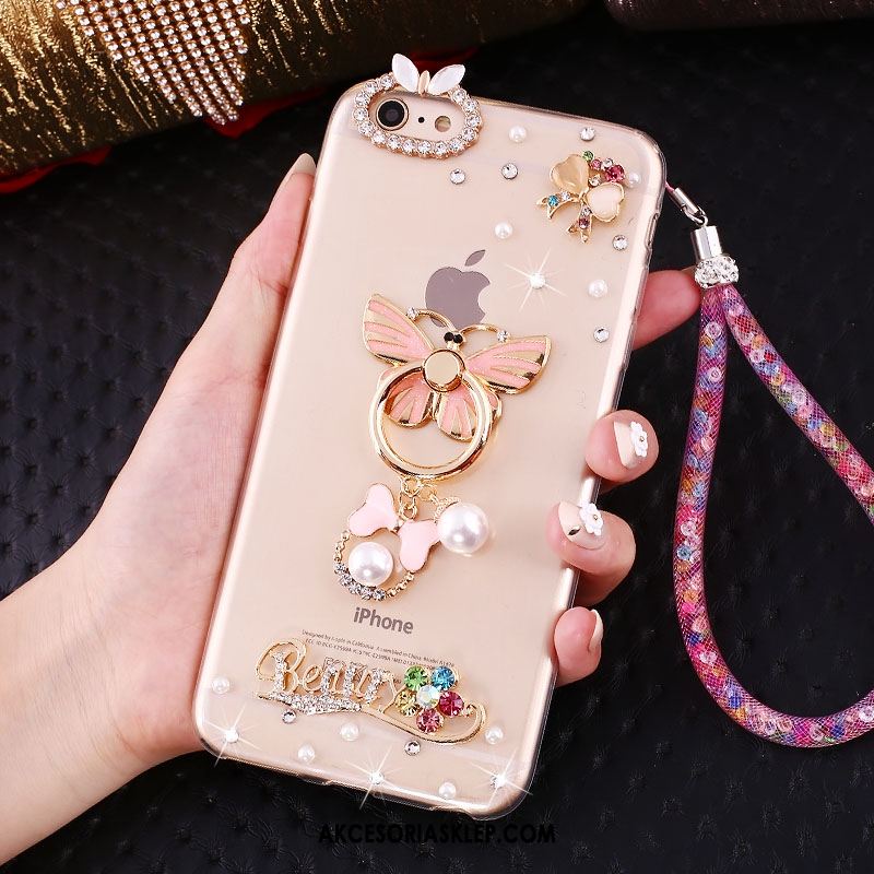 Futerał iPhone Se Rhinestone Różowe Miękki Silikonowe Ochraniacz Etui Tanie