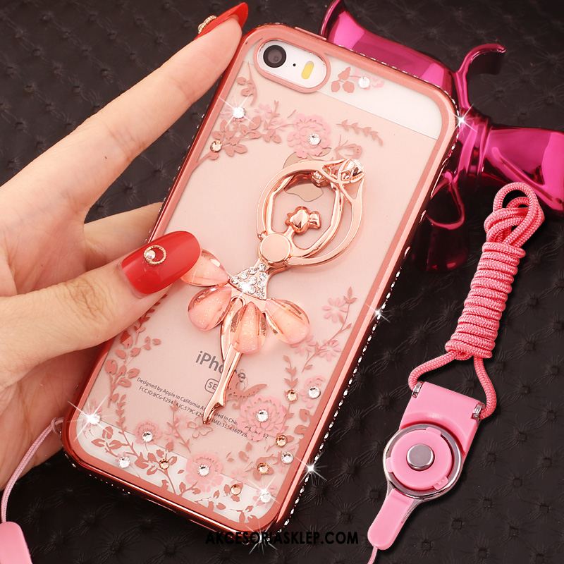 Futerał iPhone Se Ring Anti-fall Ochraniacz Rhinestone Różowe Pokrowce Kup