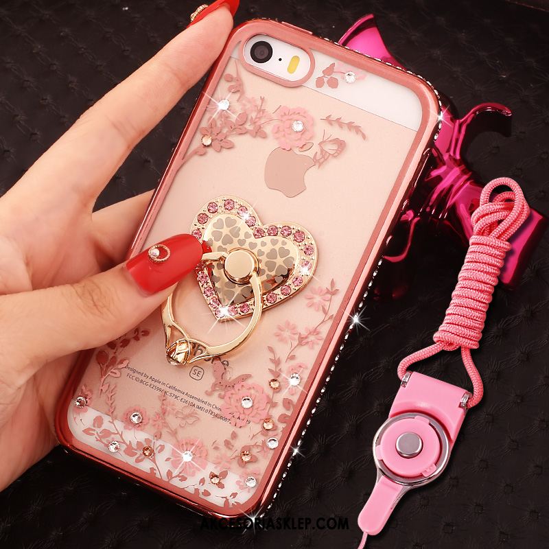 Futerał iPhone Se Ring Anti-fall Ochraniacz Rhinestone Różowe Pokrowce Kup