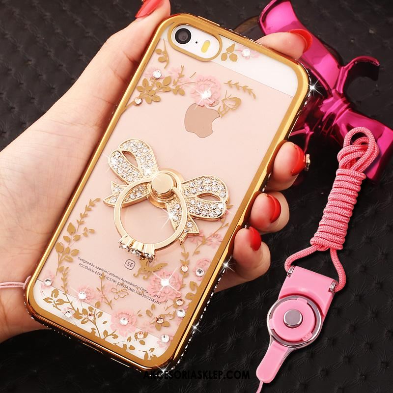 Futerał iPhone Se Ring Anti-fall Ochraniacz Rhinestone Różowe Pokrowce Kup