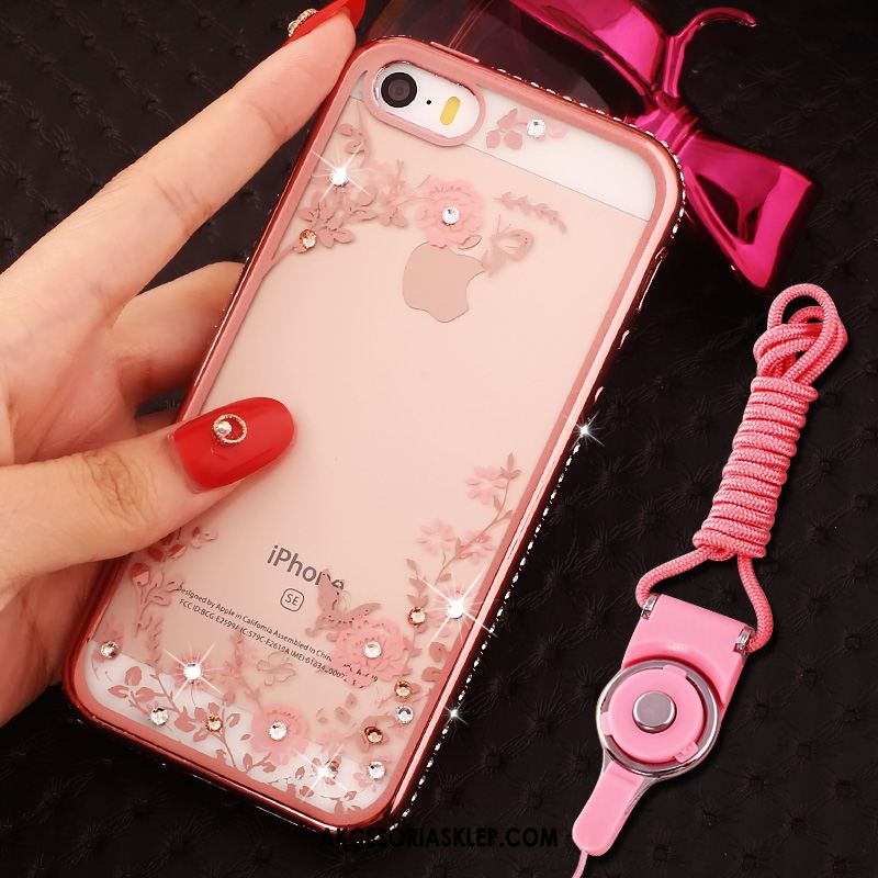 Futerał iPhone Se Ring Anti-fall Ochraniacz Rhinestone Różowe Pokrowce Kup