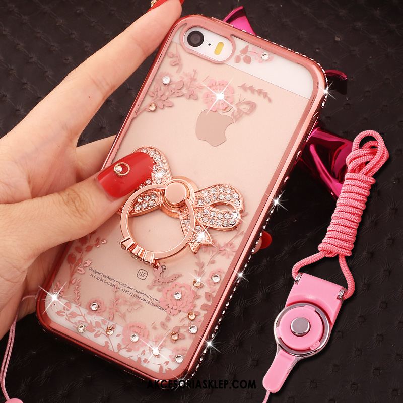 Futerał iPhone Se Ring Anti-fall Ochraniacz Rhinestone Różowe Pokrowce Kup