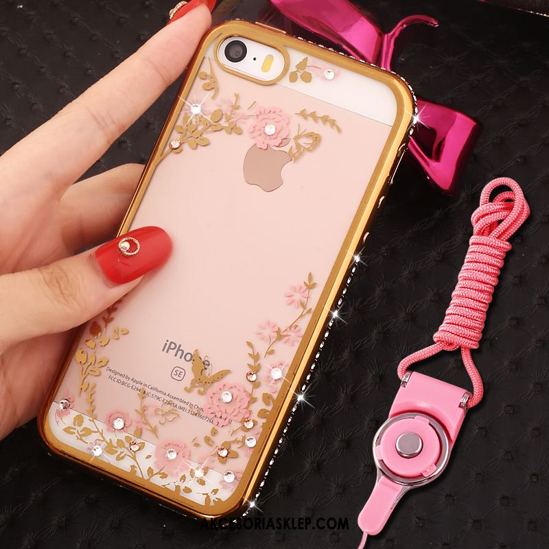 Futerał iPhone Se Ring Anti-fall Ochraniacz Rhinestone Różowe Pokrowce Kup