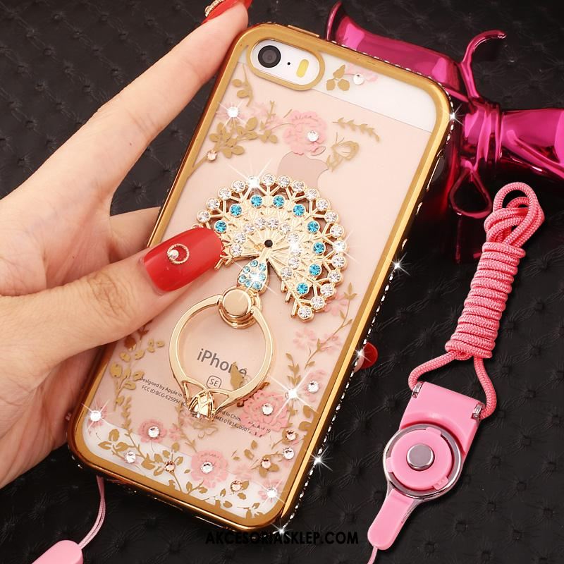 Futerał iPhone Se Ring Anti-fall Ochraniacz Rhinestone Różowe Pokrowce Kup