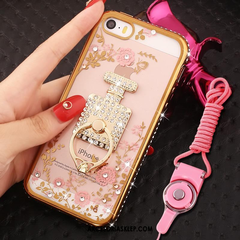 Futerał iPhone Se Ring Anti-fall Ochraniacz Rhinestone Różowe Pokrowce Kup