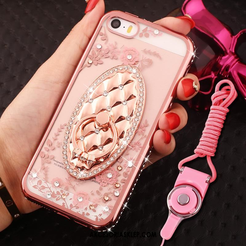 Futerał iPhone Se Ring Anti-fall Ochraniacz Rhinestone Różowe Pokrowce Kup