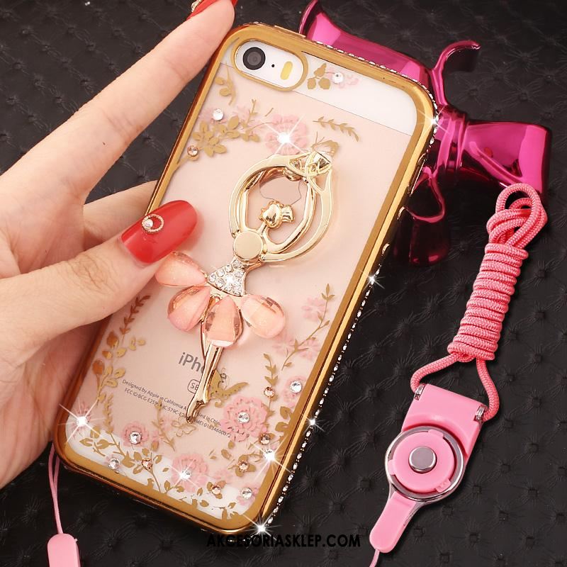 Futerał iPhone Se Ring Anti-fall Ochraniacz Rhinestone Różowe Pokrowce Kup