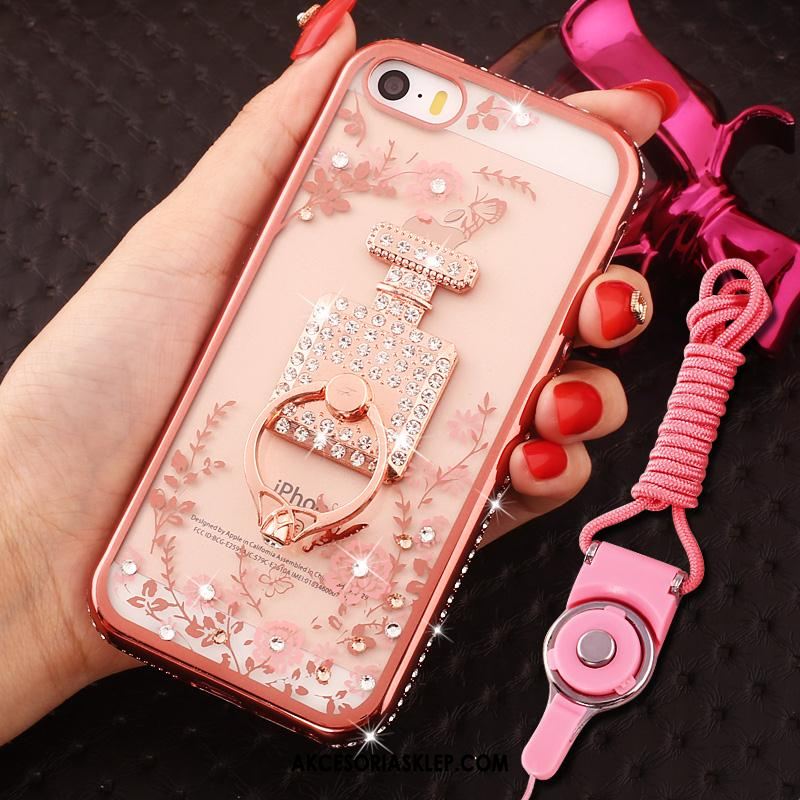 Futerał iPhone Se Ring Anti-fall Ochraniacz Rhinestone Różowe Pokrowce Kup