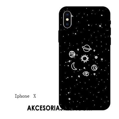 Futerał iPhone X Planeta All Inclusive Miękki Wiszące Ozdoby Czarny Etui Tanie