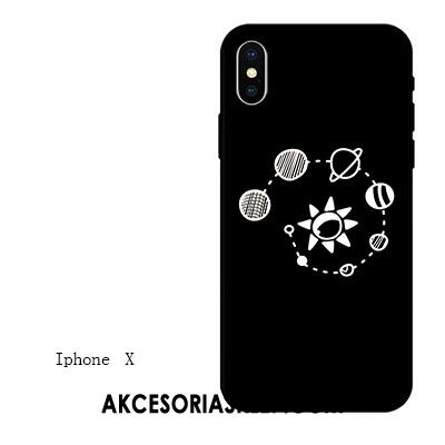 Futerał iPhone X Planeta All Inclusive Miękki Wiszące Ozdoby Czarny Etui Tanie