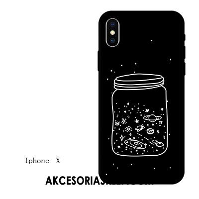 Futerał iPhone X Planeta All Inclusive Miękki Wiszące Ozdoby Czarny Etui Tanie