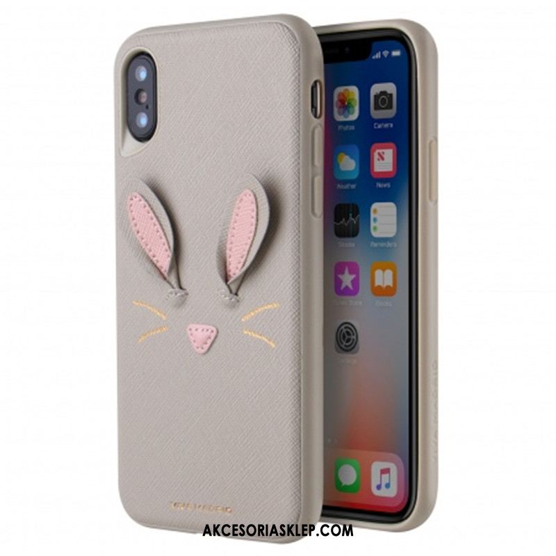 Futerał iPhone X Skóra Anti-fall Bunny Nowy Silikonowe Etui Online