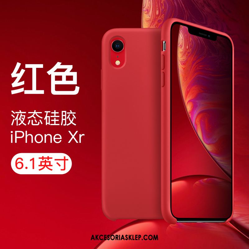 Futerał iPhone Xr Nubuku Silikonowe All Inclusive Modna Marka Różowe Etui Sklep