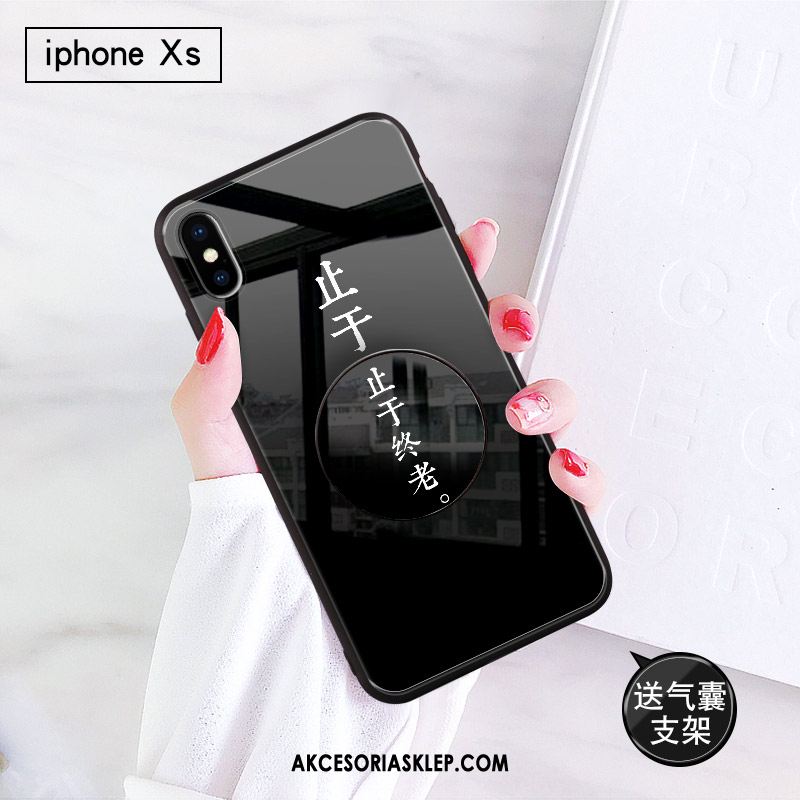 Futerał iPhone Xs Biały Telefon Komórkowy Cekiny Szkło Kolor Etui Online