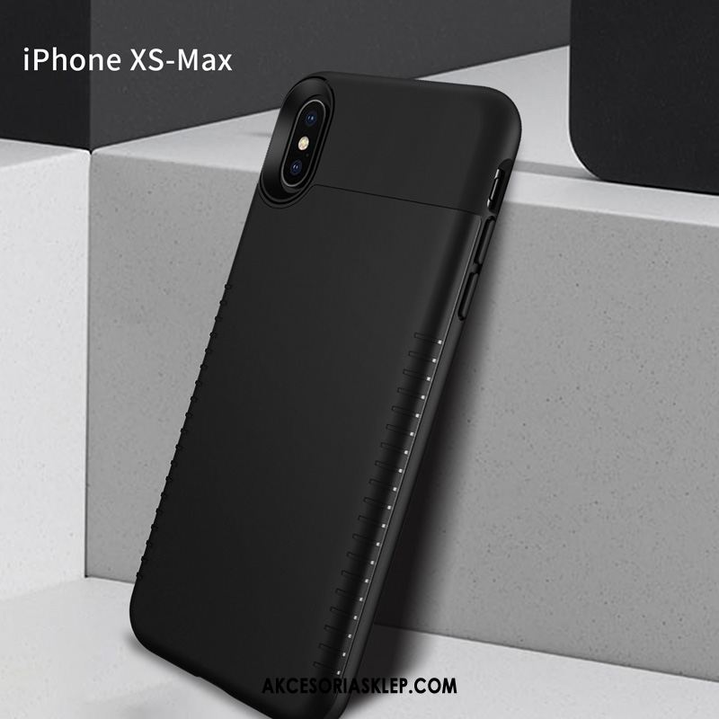 Futerał iPhone Xs Max Czarny Silikonowe Nowy Kreatywne Proste Pokrowce Sklep