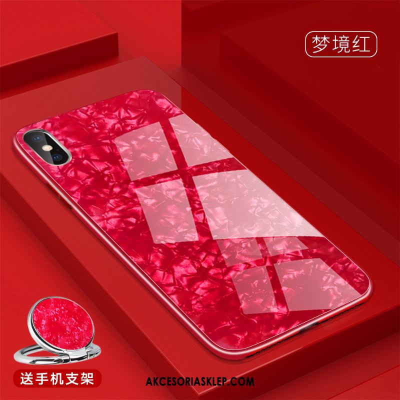 Futerał iPhone Xs Max Czerwony Netto Szkło All Inclusive Silikonowe Modna Marka Obudowa Na Sprzedaż