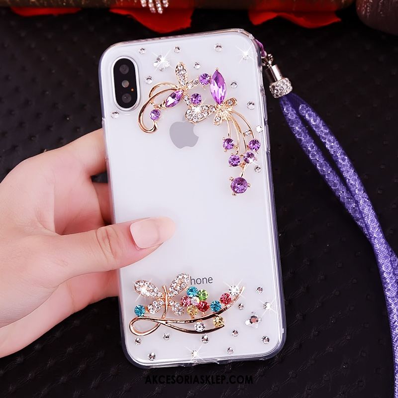 Futerał iPhone Xs Wisząca Szyja Ochraniacz Rhinestone Anti-fall Wspornik Kup