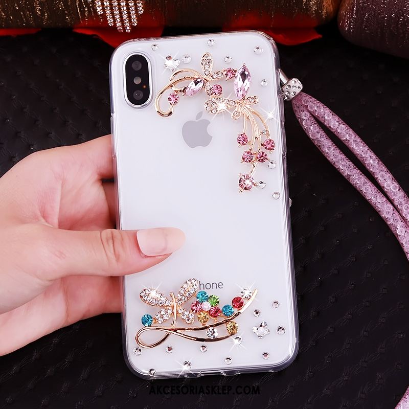 Futerał iPhone Xs Wisząca Szyja Ochraniacz Rhinestone Anti-fall Wspornik Kup