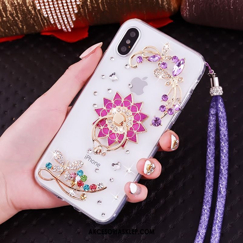 Futerał iPhone Xs Wisząca Szyja Ochraniacz Rhinestone Anti-fall Wspornik Kup