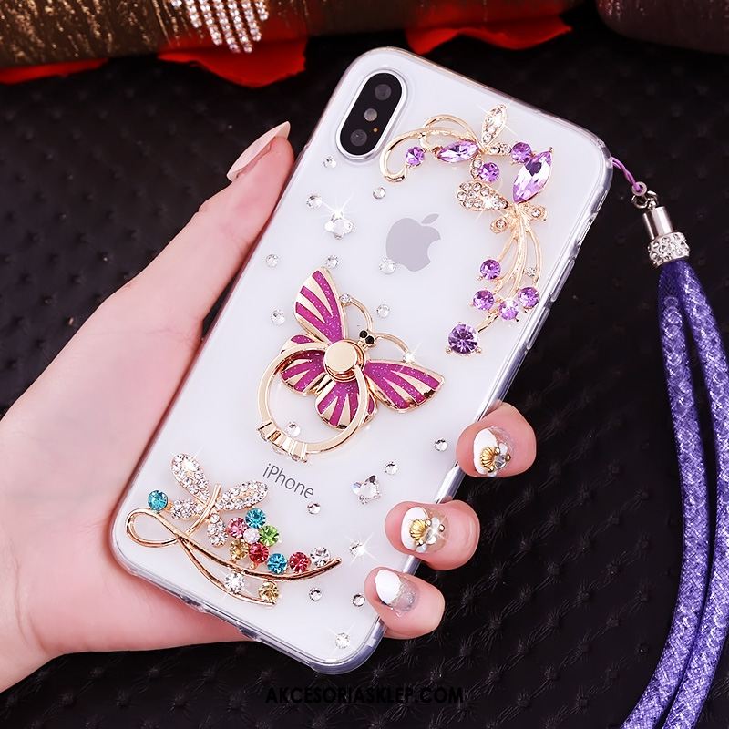 Futerał iPhone Xs Wisząca Szyja Ochraniacz Rhinestone Anti-fall Wspornik Kup