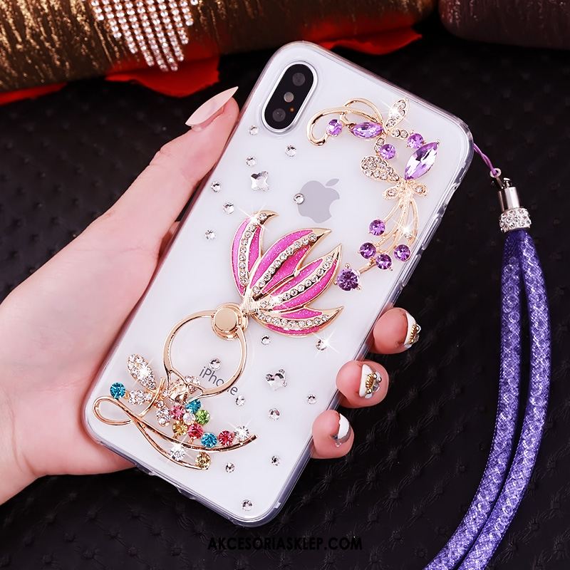 Futerał iPhone Xs Wisząca Szyja Ochraniacz Rhinestone Anti-fall Wspornik Kup