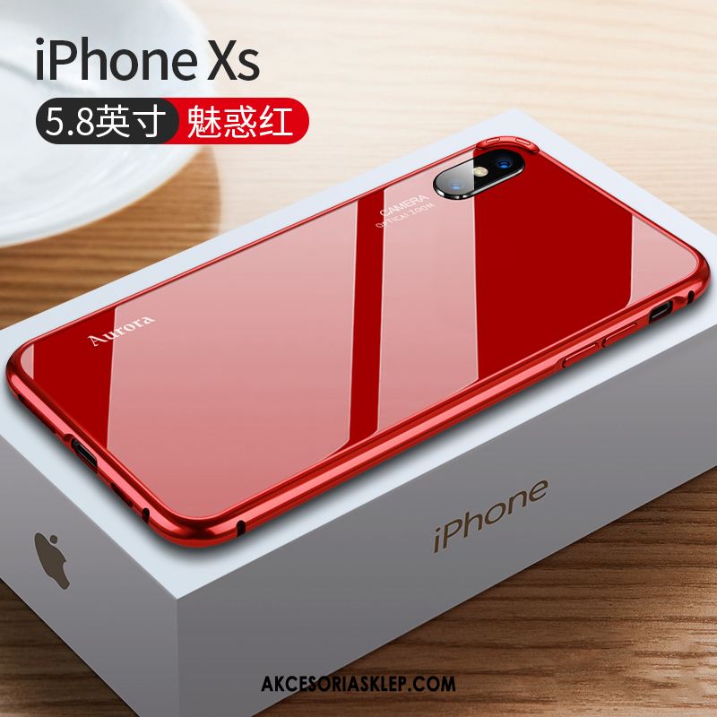 Futerał iPhone Xs Wysoki Koniec Czerwony Netto Granica Telefon Komórkowy Szkło Pokrowce Sprzedam