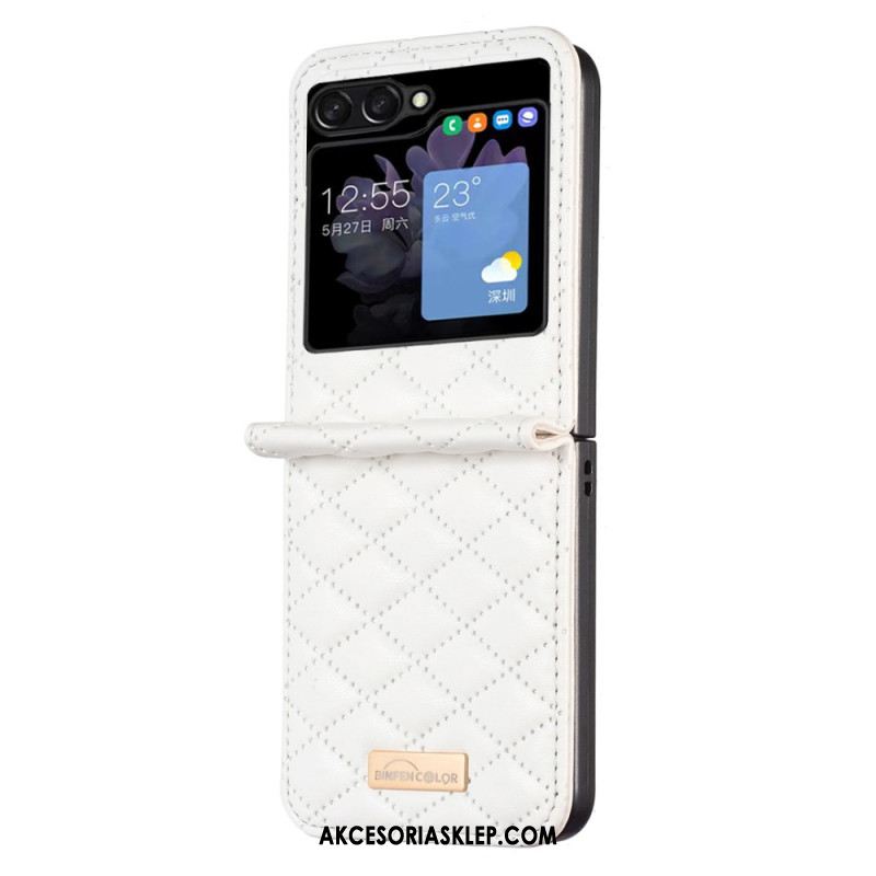 Futerały Samsung Galaxy Z Flip 5 Etui Na Telefon Pikowany Styl Binfen Kolor