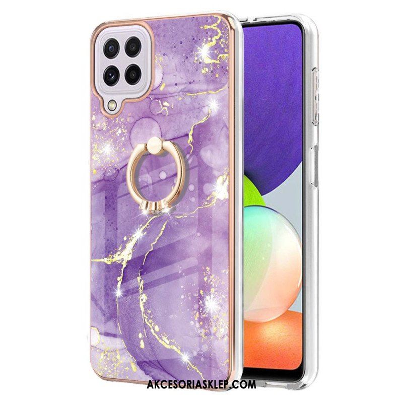 Futerały do Samsung Galaxy M32 Marmur Ze Wspornikiem Pierścienia