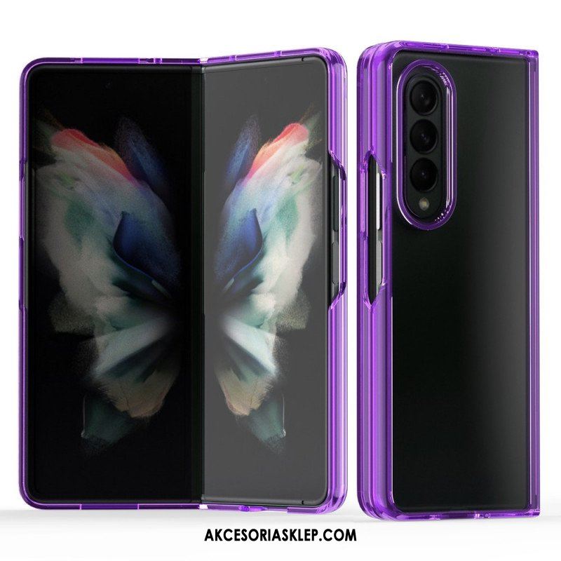 Futerały do Samsung Galaxy Z Fold 3 5G Przezroczyste Kolorowe Krawędzie