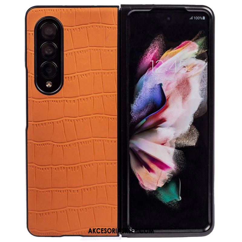 Futerały do Samsung Galaxy Z Fold 4 Wytłaczany Krokodyl