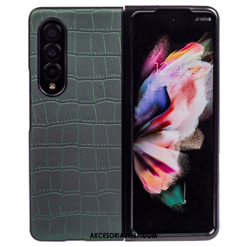 Futerały do Samsung Galaxy Z Fold 4 Wytłaczany Krokodyl