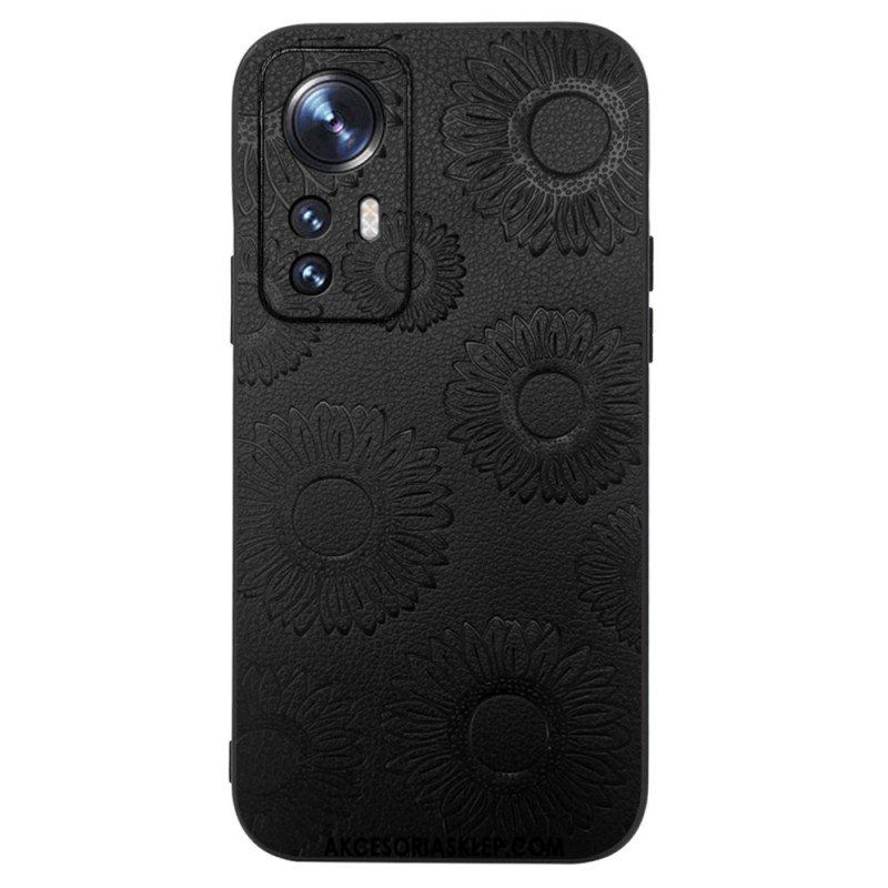 Futerały do Xiaomi 12 / 12X Słoneczniki Ze Sztucznej Skóry