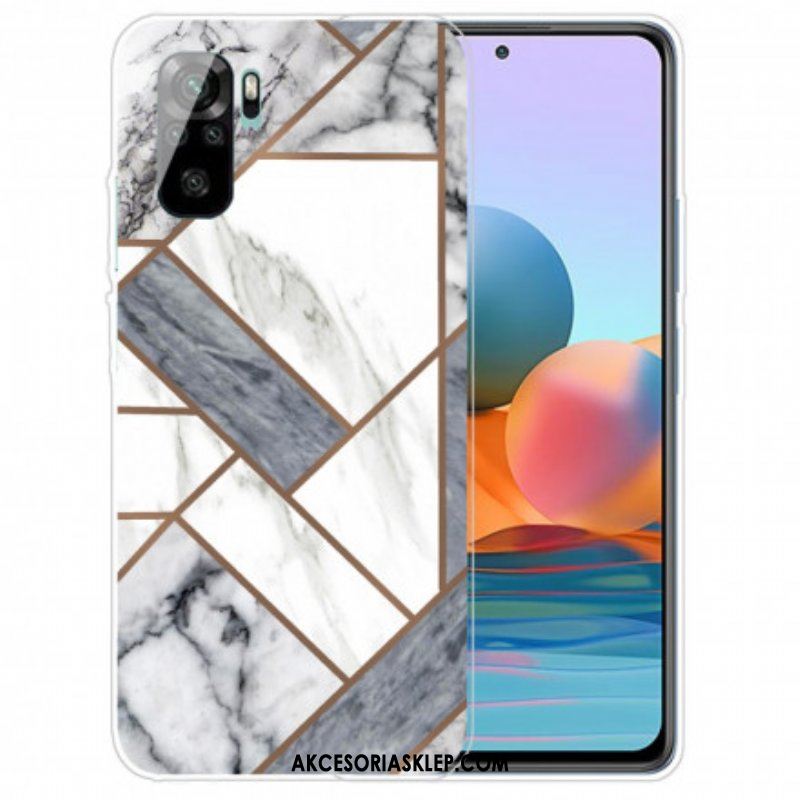 Futerały do Xiaomi Redmi Note 10 / 10S Marmur O Intensywnej Geometrii