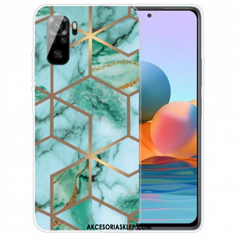 Futerały do Xiaomi Redmi Note 10 / 10S Marmur O Intensywnej Geometrii