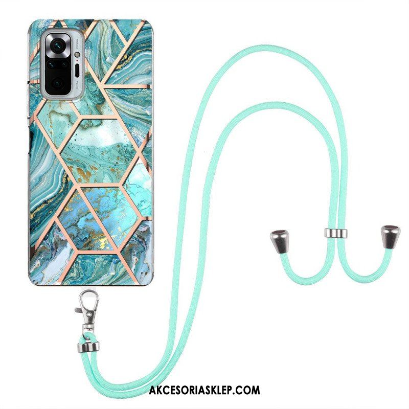 Futerały do Xiaomi Redmi Note 10 Pro ze Sznurkiem Przewód Marmurowy Premium