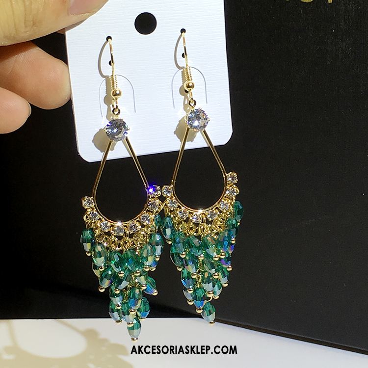Kolczyki Damskie Rhinestone Eleganckie Długa Sekcja Vintage Z Frędzlami Kupię