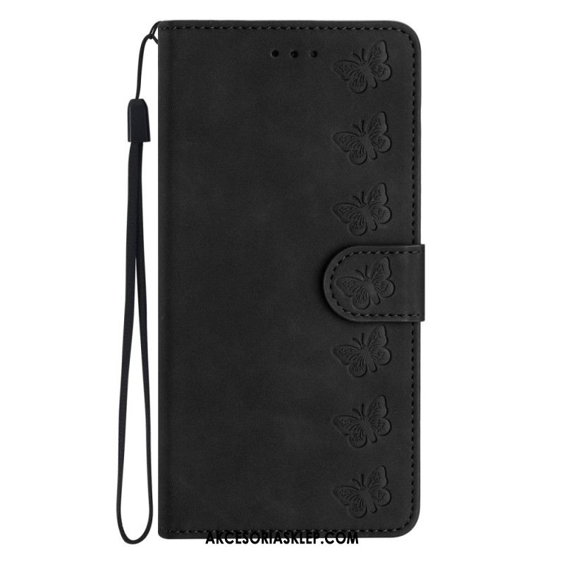 Obudowa Google Pixel 8 Pro Etui Na Telefon Fryz Motylkowy Z Paskiem