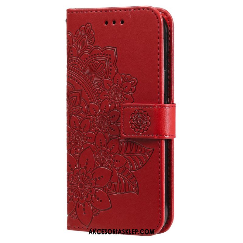 Obudowa Oppo Reno 11 5g Etui Na Telefon Kwiatowy Wzór Z Paskiem