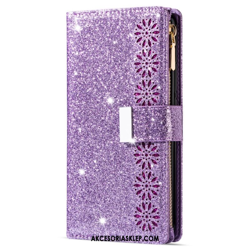 Obudowa Xiaomi Redmi Note 13 5g Etui Na Telefon Brokatowy Portfel Zapinany Na Zamek