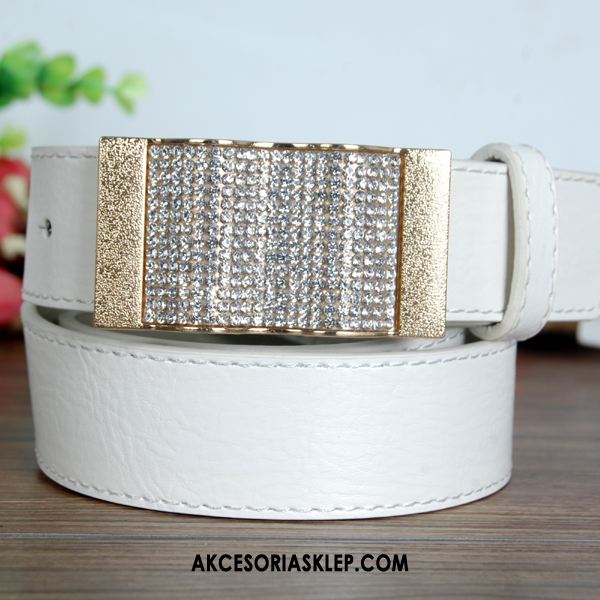 Paski Damskie Casual Trendy Rhinestone Pas Damska Dyskont