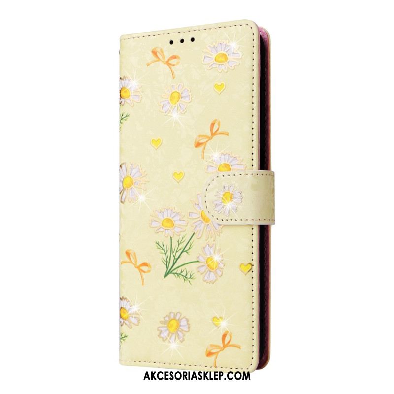 Skórzany Futerał Samsung Galaxy A16 5g Etui Na Telefon Blokowanie Rfid Fleurette