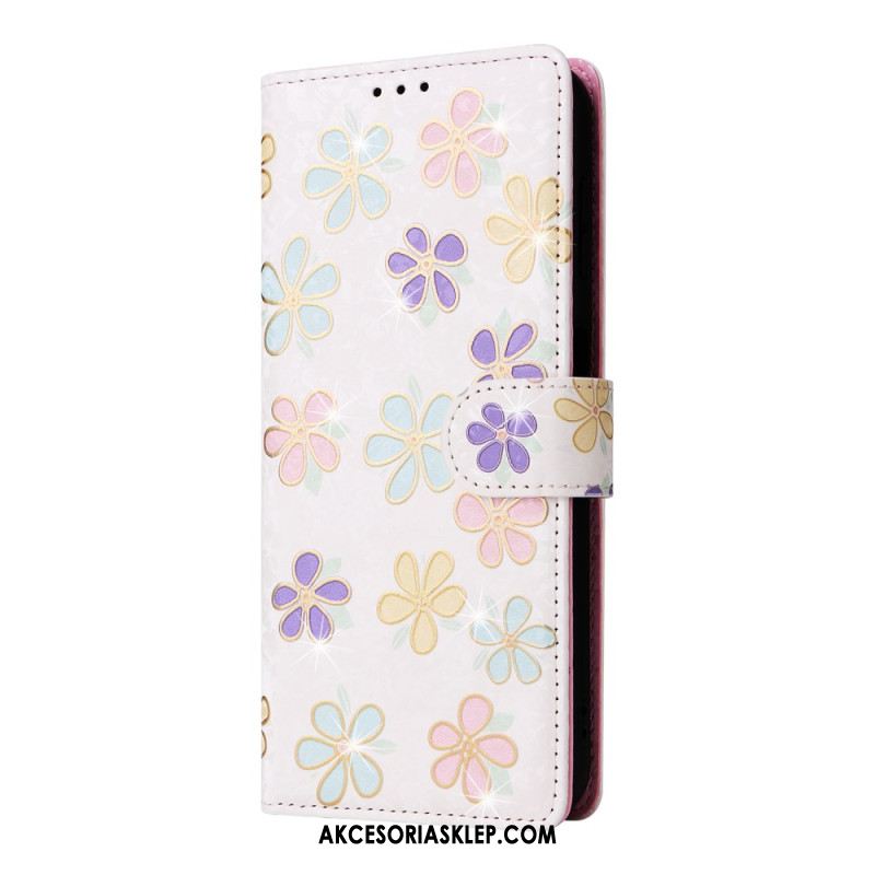 Skórzany Futerał Samsung Galaxy A16 5g Etui Na Telefon Blokowanie Rfid Fleurette