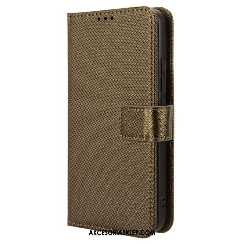 Skórzany Futerał Xiaomi 14 Etui Na Telefon Tekstura Z Kropkami