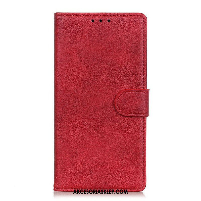 Skórzany Futerał do OnePlus Nord 2 5G Efekt Matowej Skóry W Stylu Retro