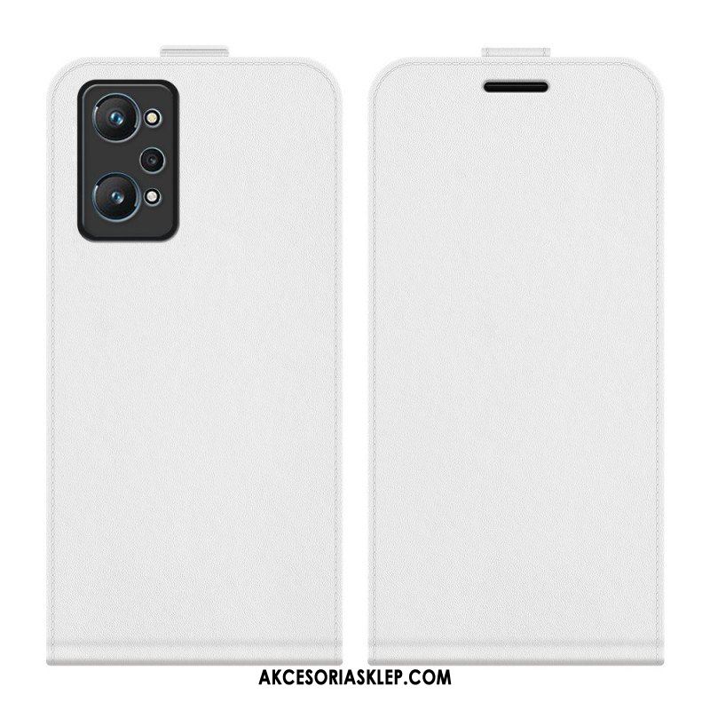 Skórzany Futerał do Realme GT Neo 3T / Neo 2 Etui Folio Pionowa Klapa Z Efektem Skóry