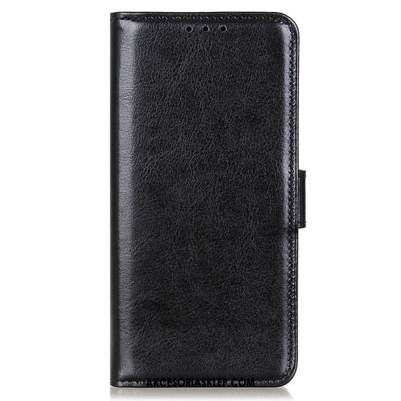 Skórzany Futerał iPhone 16 Etui Na Telefon Imitacja Skóry Lakierowanej