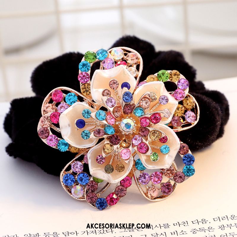 Stroik Kwiaty Damskie Kwiaty Pierścień Do Włosów Rhinestone Flanela Gumowa Opaska Sprzedam