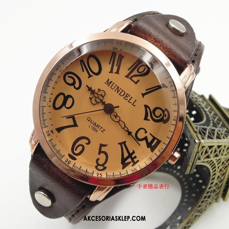 Zegarek Damskie Kwadratowy Pure Prawdziwa Skóra Vintage Damska Na Sprzedaż
