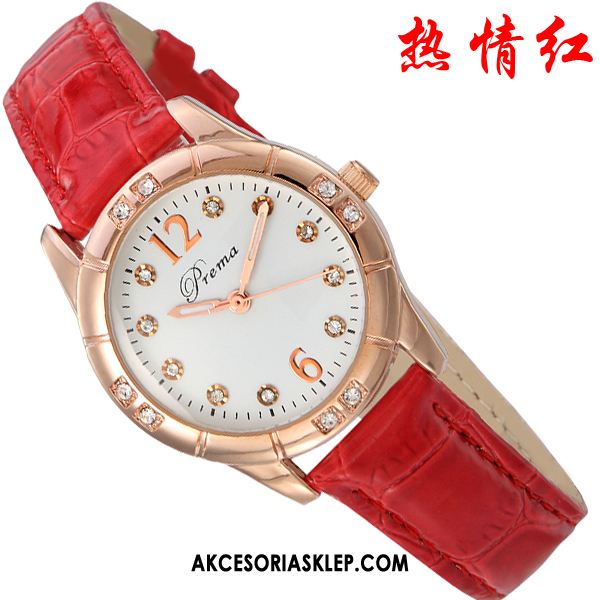 Zegarek Damskie Wodoodporny Zegarek Na Rękę Moda Różowy Paski Tanie