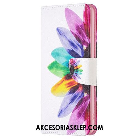Etui Folio Oppo A98 5g Akwarela Kwiat Etui Ochronne